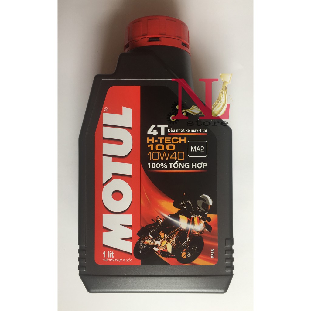 nhớt motul h-tech 10w40, nhớt xe máy tổng hợp 100%