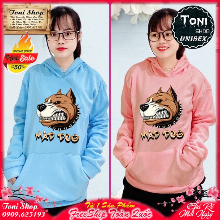 ÁO HOODIE MAD DOG - In Pet Siêu Bền Siêu Đẹp (HD6010 - Kèm Ảnh Thật) (TONI SHOP)
