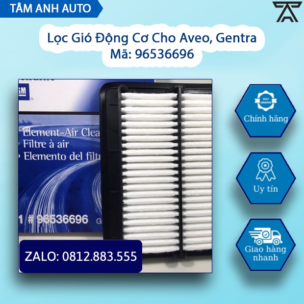 Lọc Gió Động Cơ Cho Aveo, Gentra (Mã: 96536696/96536697)