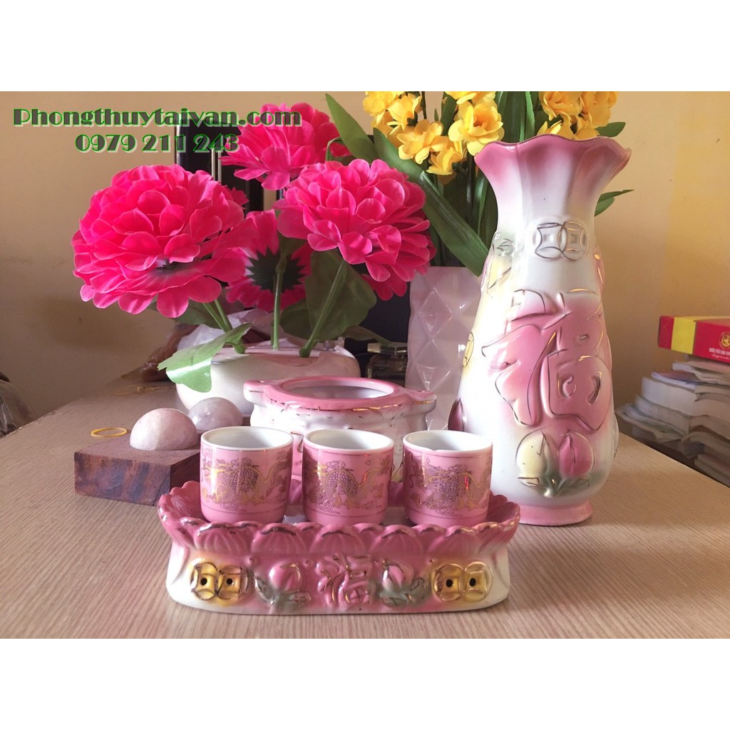 Combo Bộ Thờ Cúng Sen Hồng (có bán lẻ)