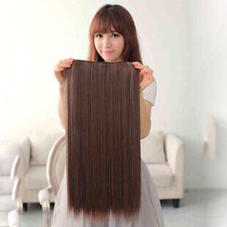 Tóc kẹp thẳng+ kẹp uốn 50cm+ mái thưa