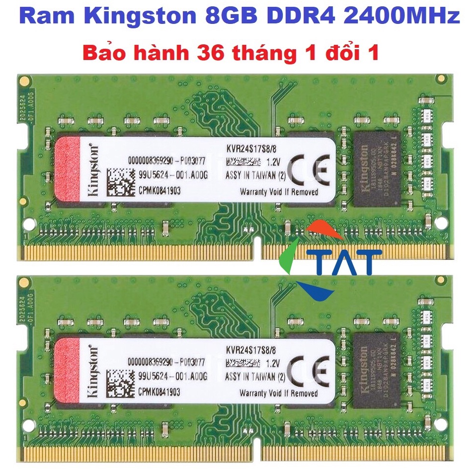 Ram Laptop Kingston 8GB DDR4 2400MHz Chính Hãng - Mới Bảo hành 36 tháng 1 đổi 1