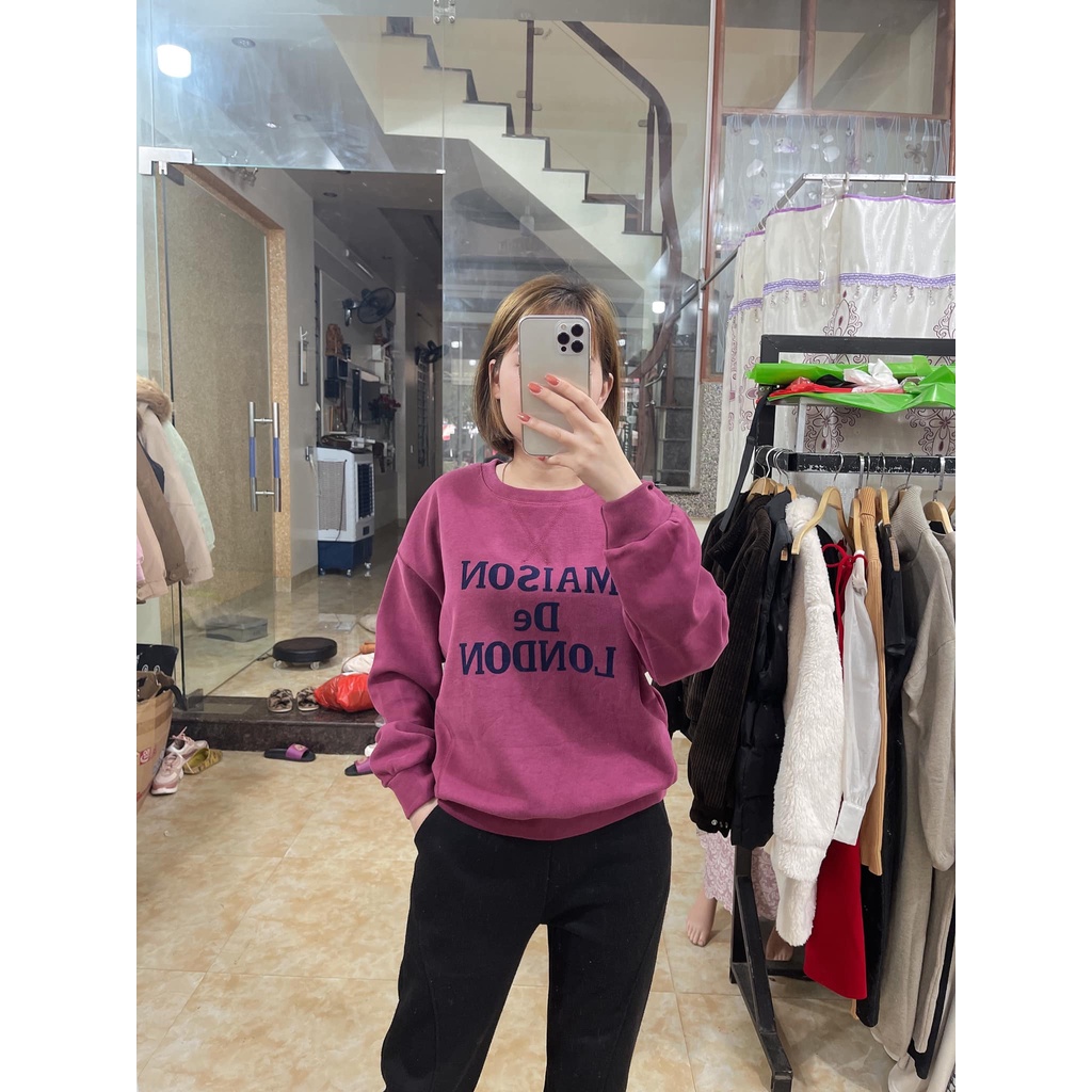 ÁO NỈ BÔNG IN CHỮ MAISON DÀY DẶN 2022