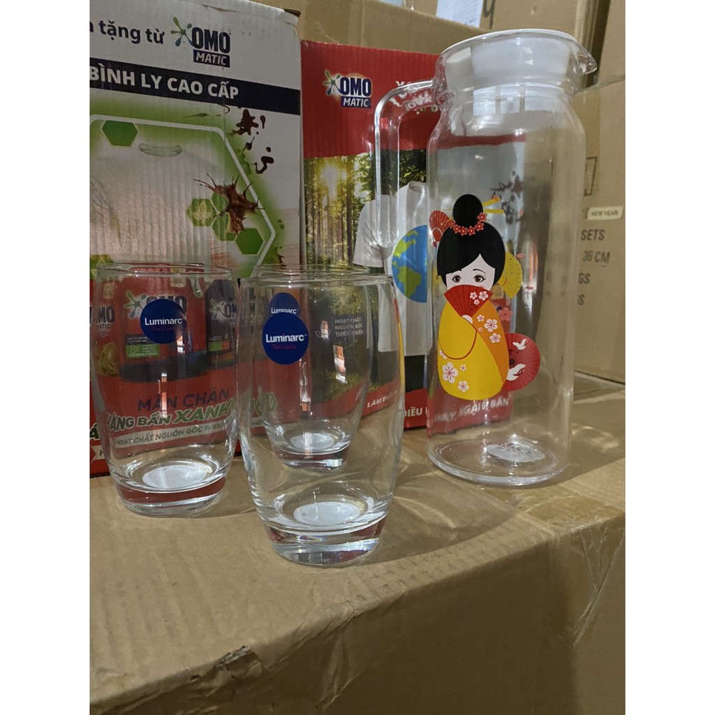 Bộ Bình Ly Thủy Tinh 4 Món