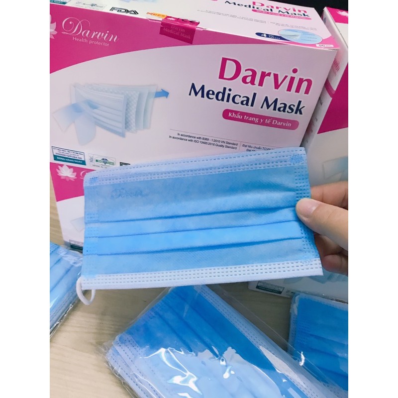 [⚡ ĐỦ MÀU TRẮNG XANH ĐEN XÁM⚡]   Khẩu Trang AMI- Hộp 50 cái Khẩu trang y tế 4 lớp chuẩn hiệu AMI | BigBuy360 - bigbuy360.vn