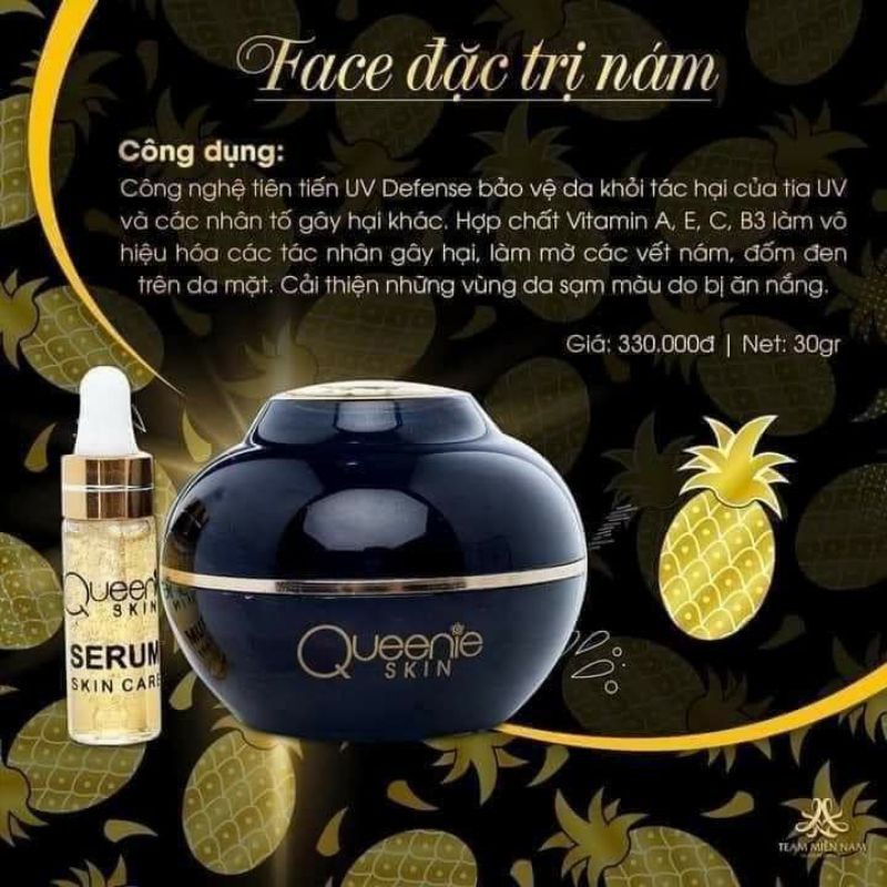 KEM FACE NÁM TÀN NHANG QUEENIE SKIN 35G (TẶNG KÈM SERUM MINI)