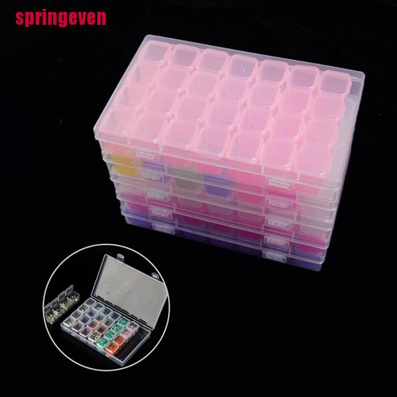 Hộp Đựng Hạt Nhựa 28 Ngăn Nhiều Màu Sắc
