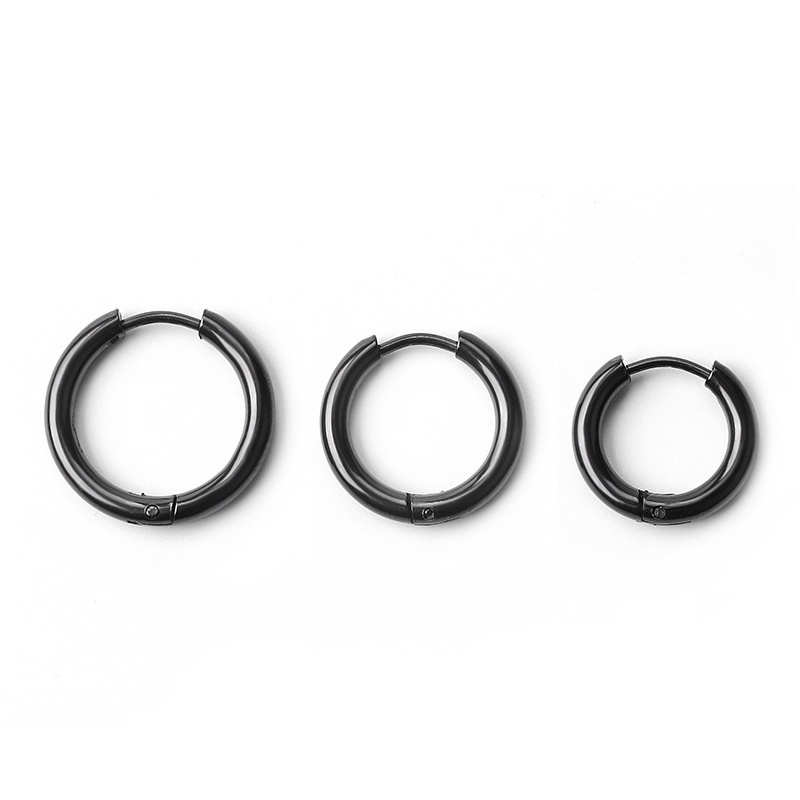 Khuyên Tai Kim Loại Đơn Giản Phong Cách Hip hop Cho Nam Nữ