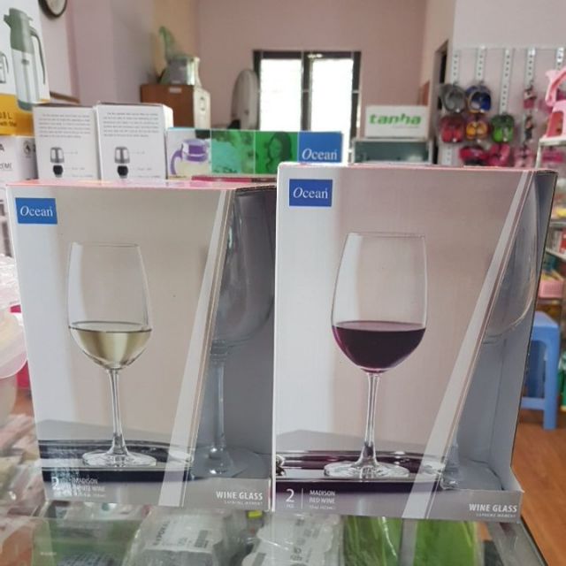 BỘ 2 LY RƯỢU VANG MADISON RED/WHITE WINE