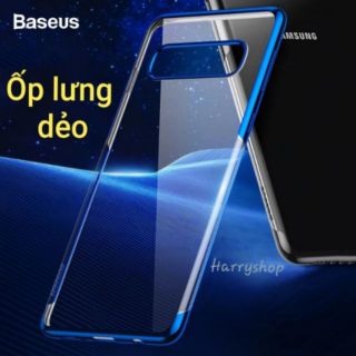 Ốp lưng Baseus viền màu Galaxy S10/S10 PLUS Silicon dẻo Hàng chính hãng kèm ảnh thật