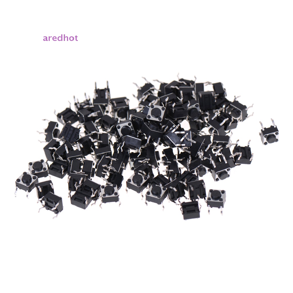 Set 100 Công Tắc Nhấn 6 X 6 X 4.5Mm PCB Mới