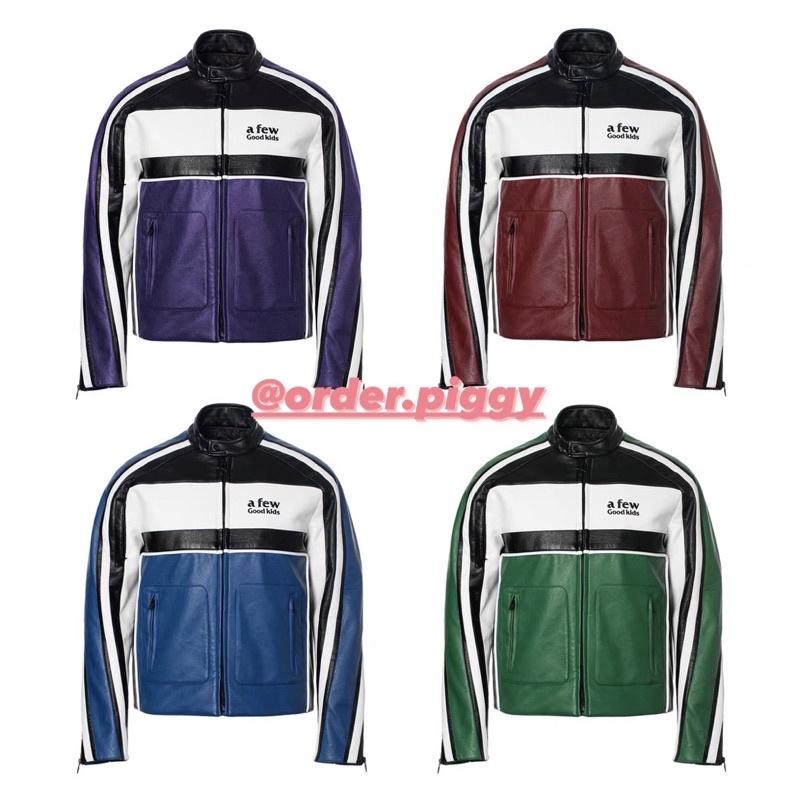 Áo DONCARE (AFGK) "PANELLED BIKER LEATHER JACKET” - Chính Hãng