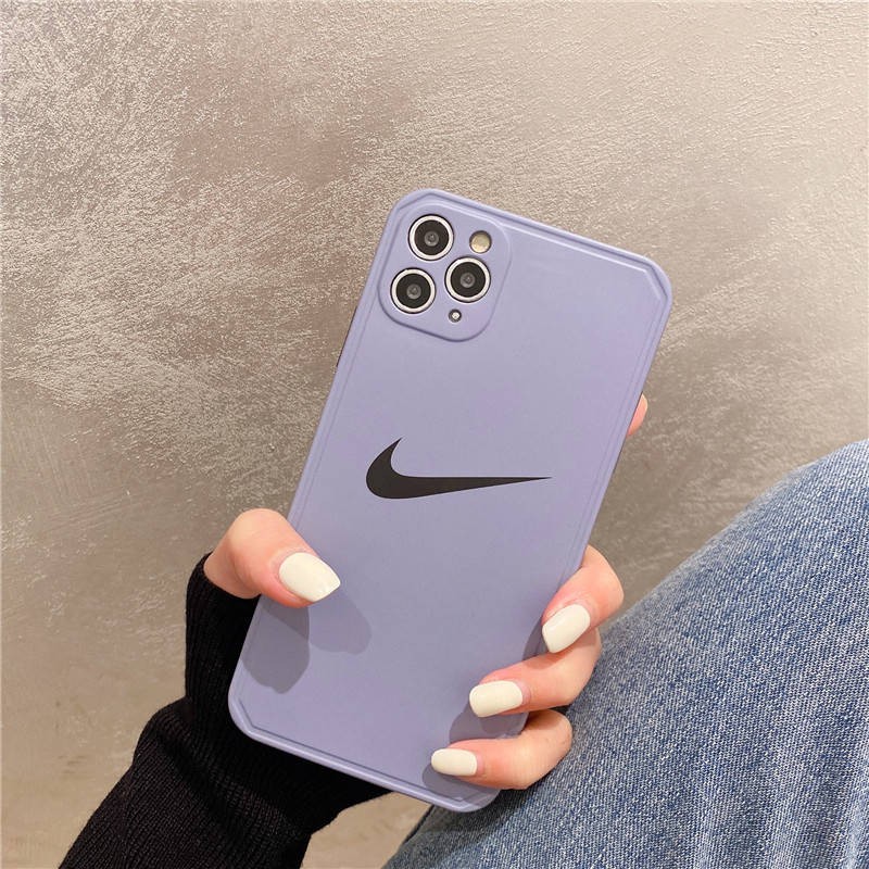 vỏ Iphone Tide brand purple ink green Nike 12PRO MAX Apple 11 mobile phone case new XSMAX silicone 7 / 8plus