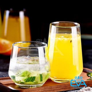 Set 12 Ly Thuỷ Tinh Dáng Oval Cao Cấp Deli Gồm 6 Ly Oval Lùn 370 Ml ES7018-2 Và 6 Ly Oval Lỡ 390 Ml ES7018-1 M3032