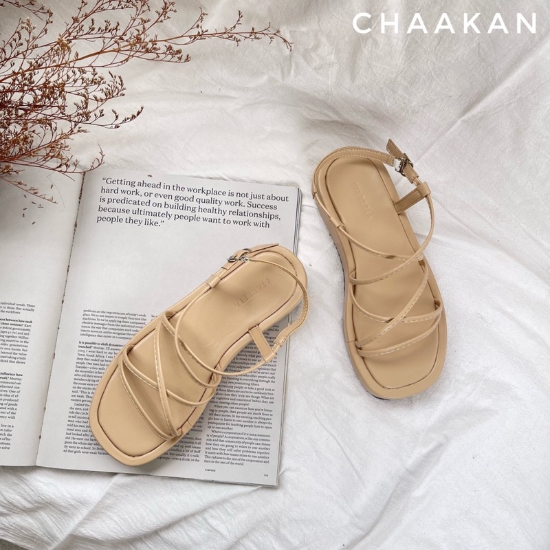 Sandal dây đế bánh mì mix đồ trẻ trung cao 3cm