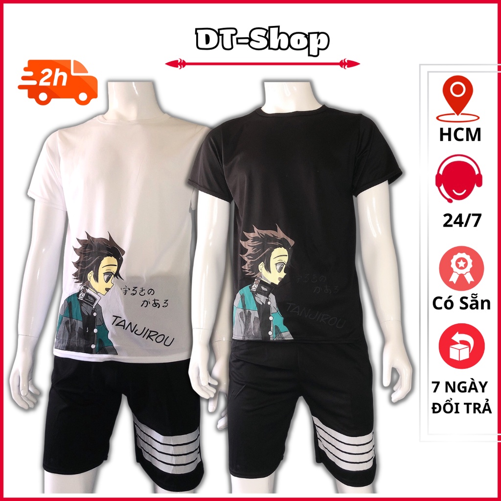 Đồ thể thao nam  FREESHIP  đồ bộ nam in họa tiết TANJIROU mẫu mới 2023