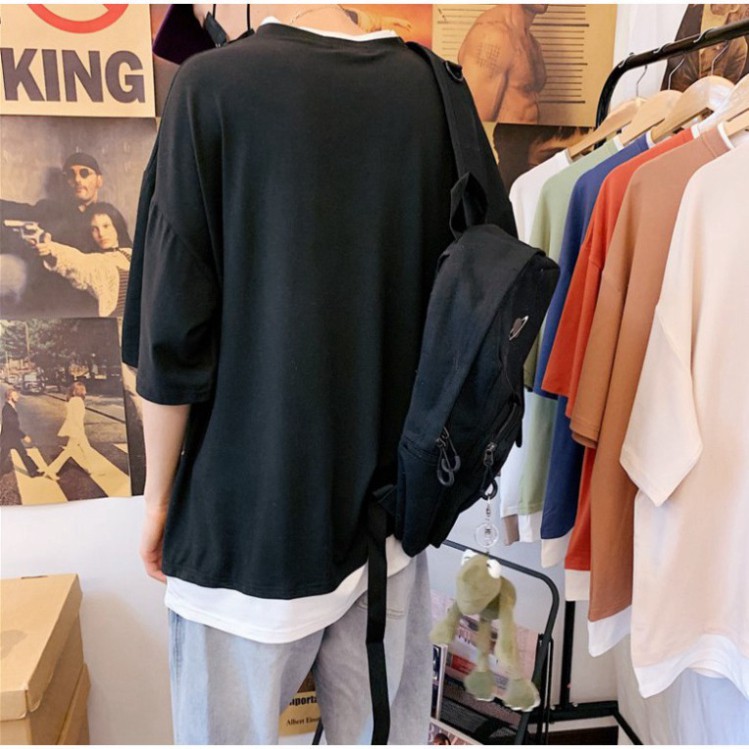 Áo Thun Tay Lỡ Vạt Layer Siêu Hot🍁 Unisex nam nữ đều mặc được | BigBuy360 - bigbuy360.vn