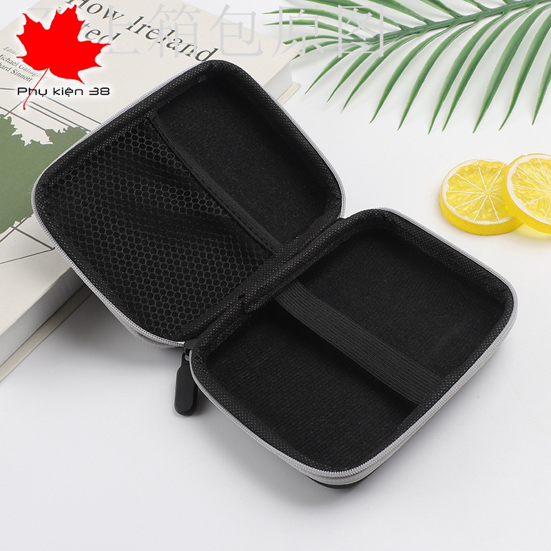 Hộp lưu trữ tai nghe đựng phụ kiện / ổ cứng dữ liệu / cáp sạc / cục sạc sạc dự phòng cỡ lớn chất liệu eva