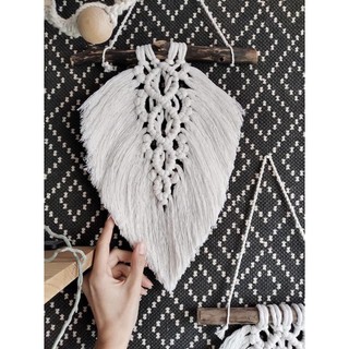 macrame lá treo tường mini