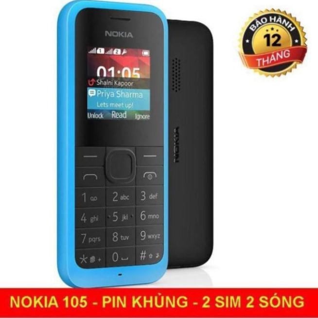 Điện thoại cổ 2 sim Nokia n105 pin khủng giá rẻ