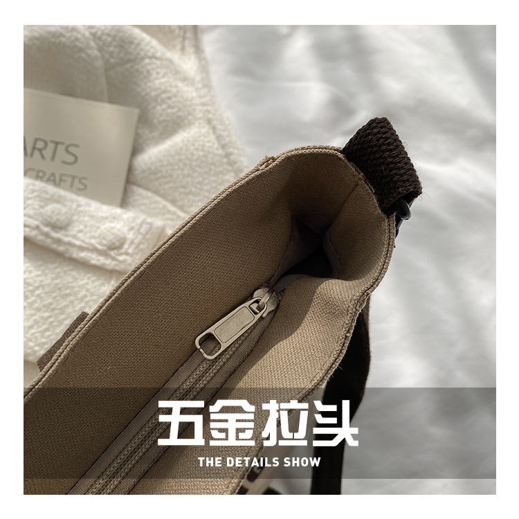 【Giao hàng nhanh】Túi Tote Đeo Vai Chất Liệu Canvas Sức Chứa Lớn Thời Trang Cho Nữ