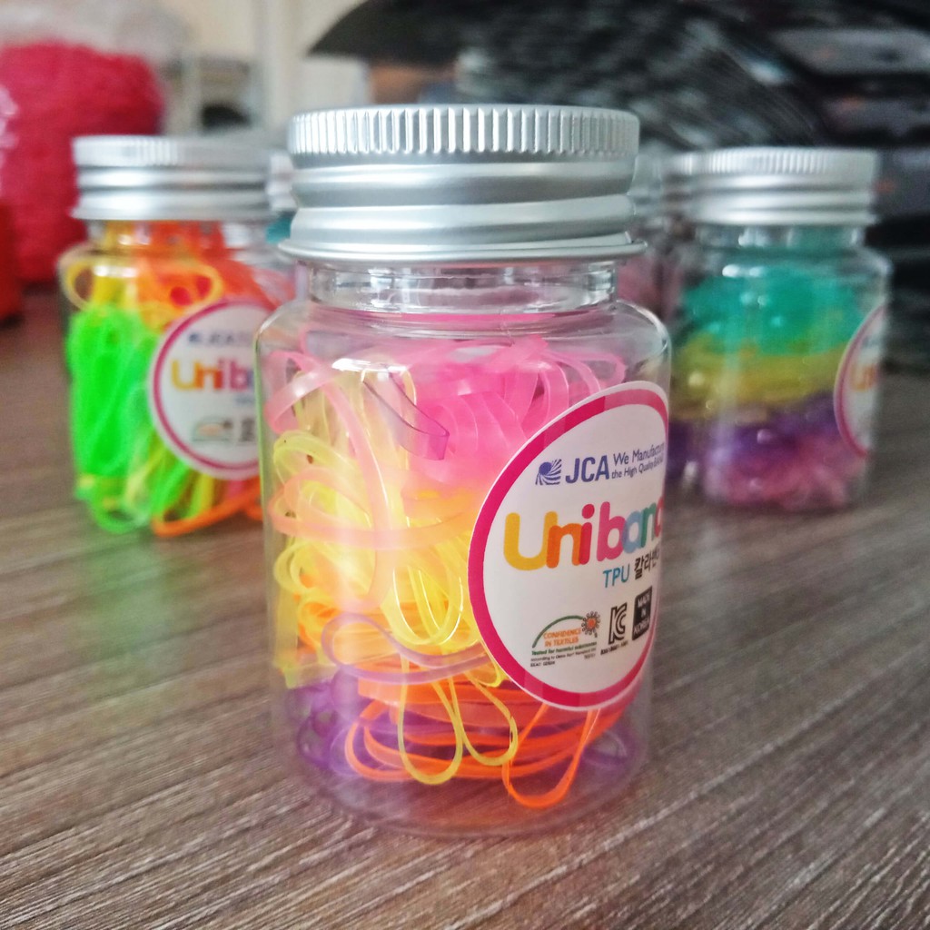 Dây thun buộc tóc ANYBAND Hàn Quốc (sticker Uniband) 4024-B200 Màu S03 (200 sợi/hộp)