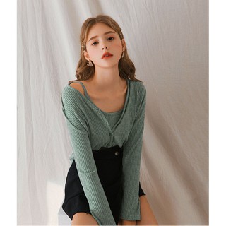 Set áo len cardigan kèm áo 2 dây nữ Air Space 2011821009