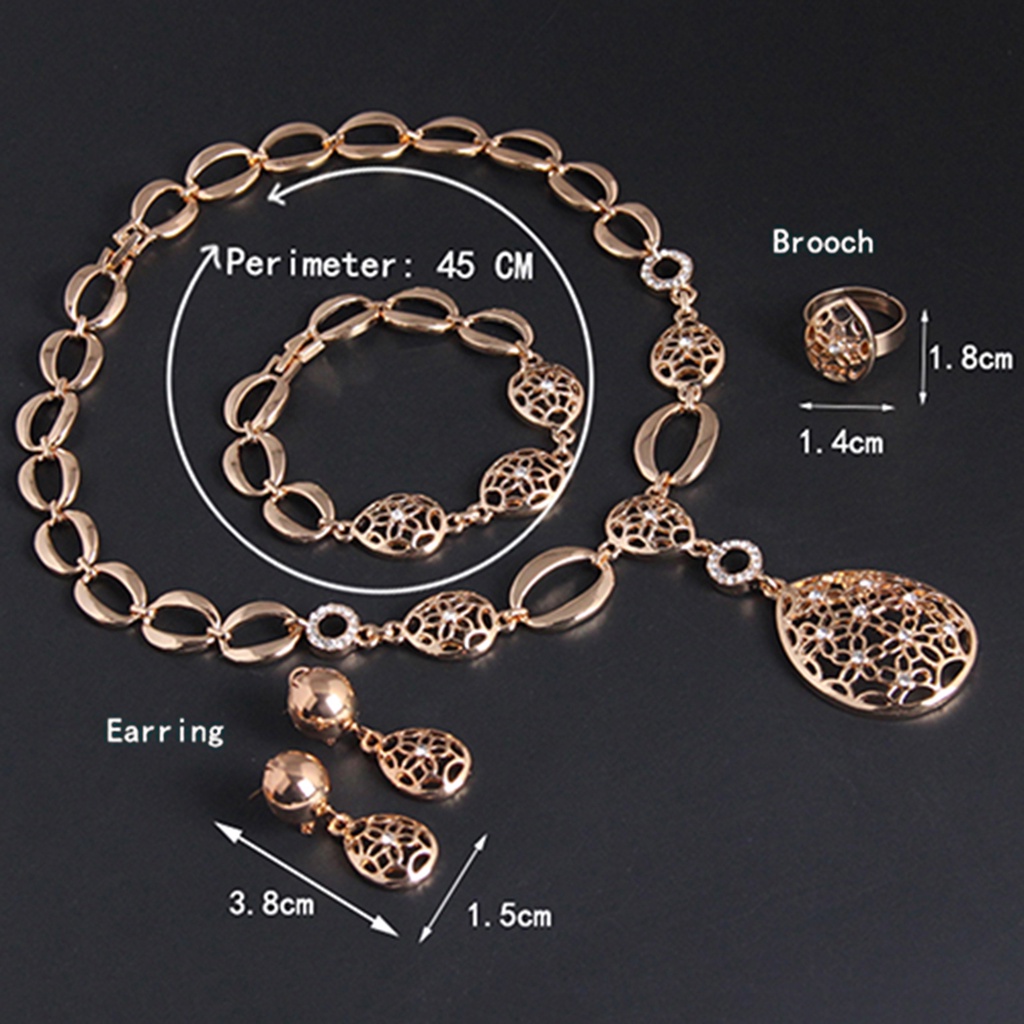 Bộ trang sức hợp kim đính đá sang trọng thời trang