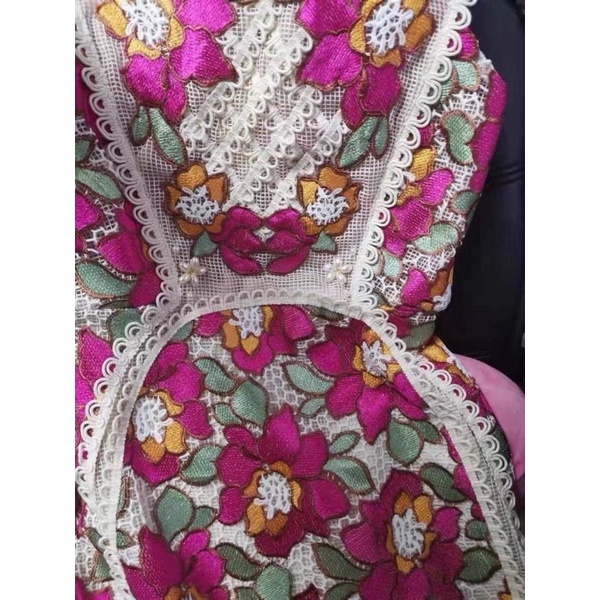 Đầm maxi ren thêu hoa cao cấp