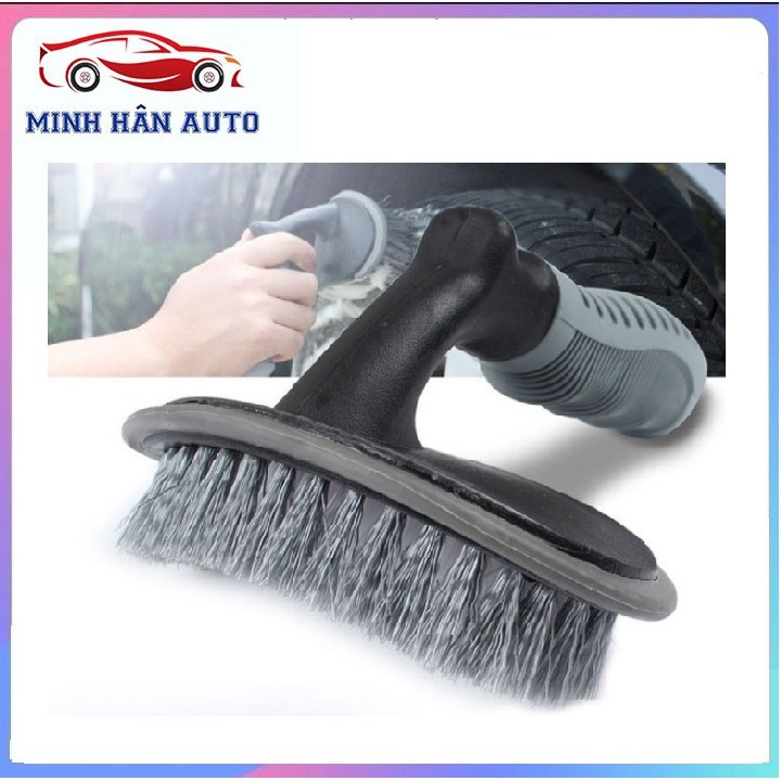 Bàn chải cọ vành và bánh xe ô tô xe máy chữ T, Bàn chải cọ, chà rửa vệ sinh bánh xe hơi chuyên dụng, cây cọ rửa siêu sịn