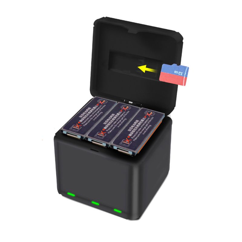 Hộp Sạc Nhanh Thông Minh 3 Pin Qc 3.0 Kèm Dây Cáp Dữ Liệu Cho Máy Ảnh Thể Thao Osmo | BigBuy360 - bigbuy360.vn