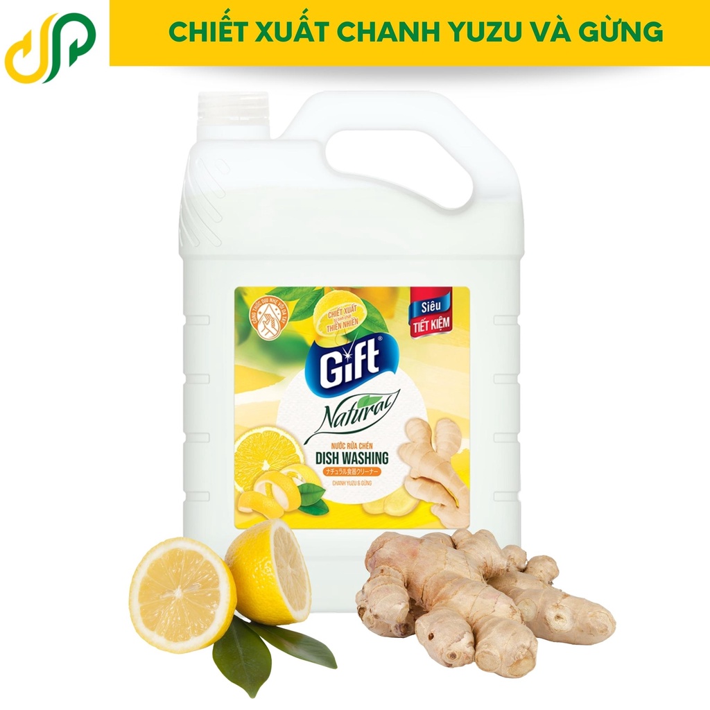 Nước rửa chén Gift đủ hương bình 3kg8