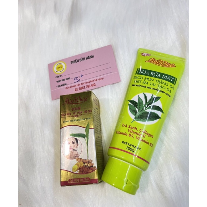 Bộ Đôi Serum Mụn Thâm Misswhite Và Sữa Rửa Mặt