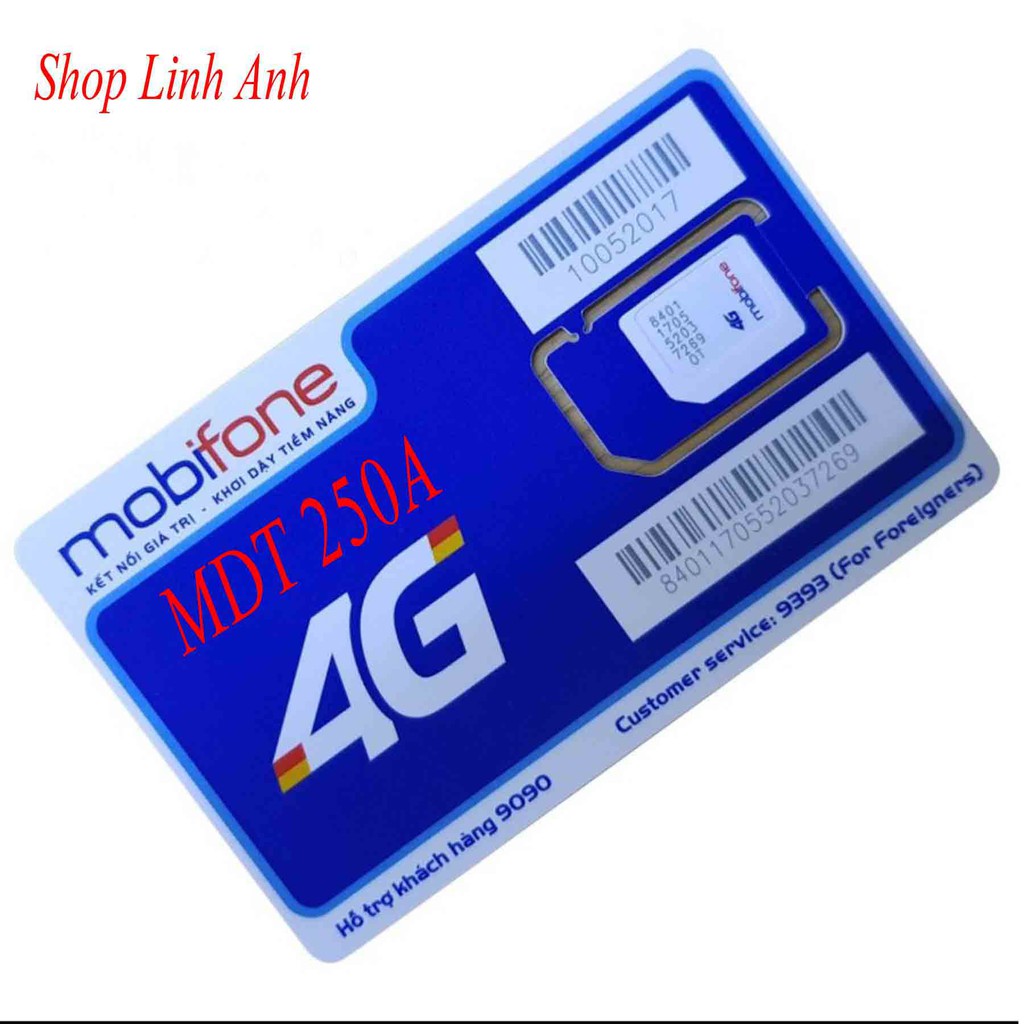 Sim 4G Mobifone MDT250A Trọn Gói Cả Năm