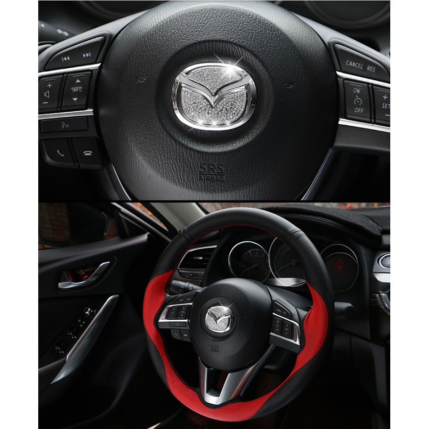 Sticker trang trí vô lăng xe hơi Mazda 2 3 Axela Atenza Cx3 Cx4 Cx5 Cx7 Cx9