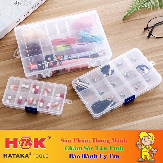 Hộp Nhựa Đựng Đồ Cá Nhân Mini Có Nắp, Tủ Nhựa Đựng Thuốc Y Tế 10/15/24 Chia Nhiều Ngăn