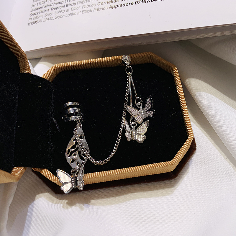 Bông tai dáng dài hình bướm xinh xắn thời trang cho nữ