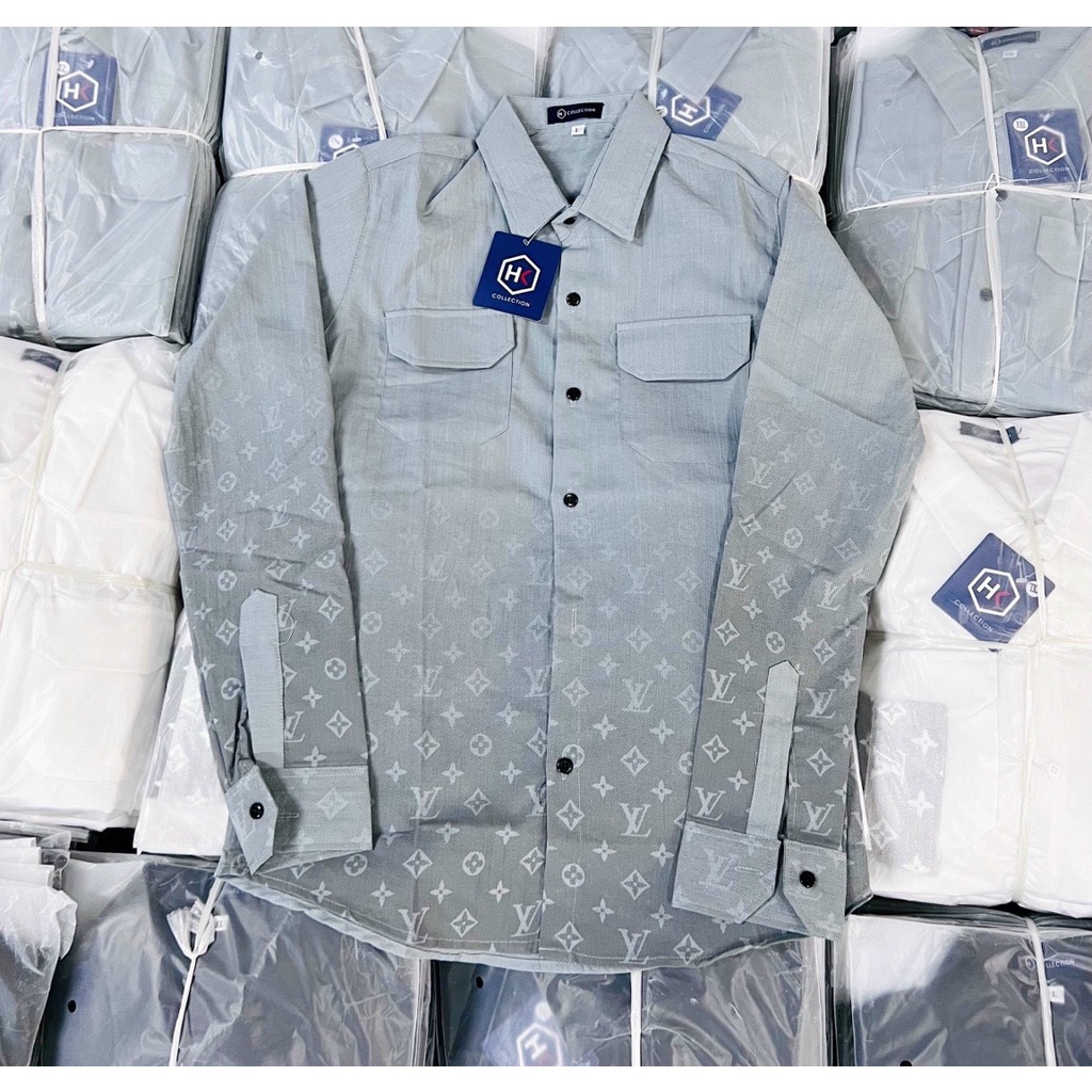 Áo sơ mi nam đũi tay dài+[FREESHIP]+loang màu mẫu mới cao cấp-AHFASHION