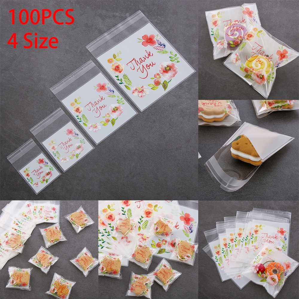 Bộ 100 Túi Bóng Kính Đựng Bánh Kẹo Xinh Xắn