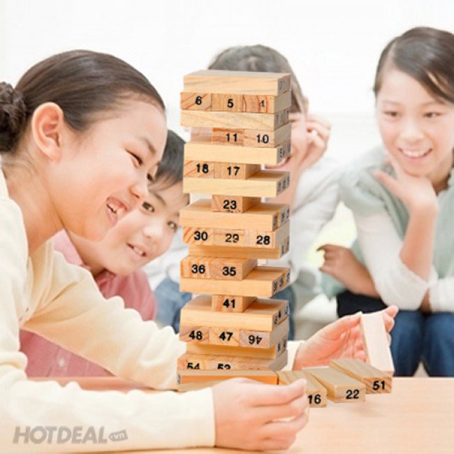 T888 BỘ ĐỒ CHƠI RÚT GỖ 54 THANH LOẠI NHỎ NVD90