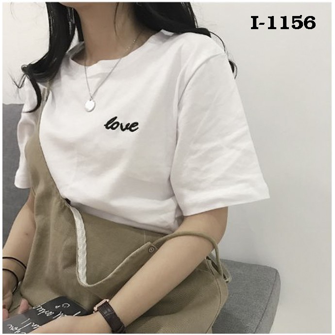 Áo phông trắng chữ Love HARI0320