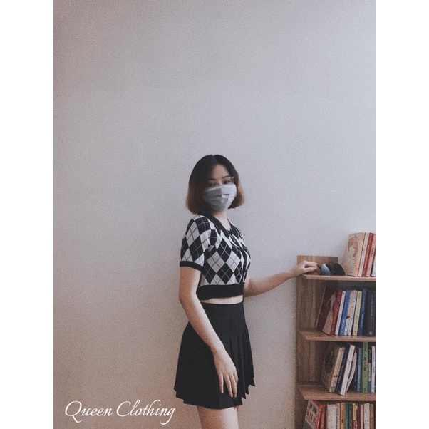 Áo len polo kẻ trám (ảnh thật shop tự chụp) | BigBuy360 - bigbuy360.vn