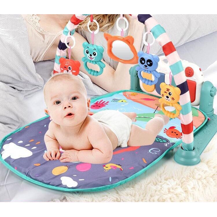 [Haobaby Shop] Thảm nằm chơi cho bé có nhạc - thảm đàn cho trẻ sơ sinh vận động Baby Gym Mat, Chính Hãng