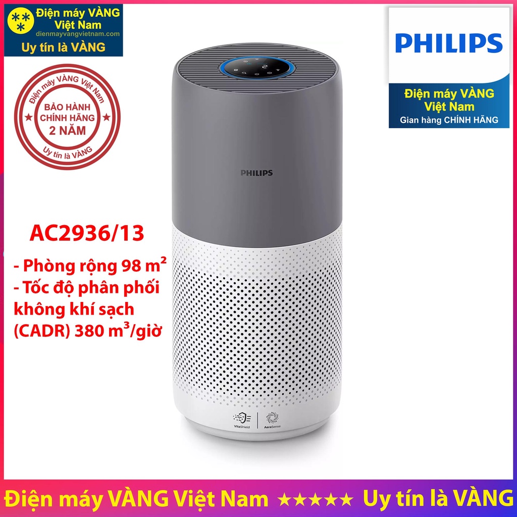 [Mã ELHA10 giảm 6% đơn 5TR] Máy lọc không khí Philips AC2936 AC3033 - Hàng chính hãng (Bảo hành 2 năm toàn quốc)