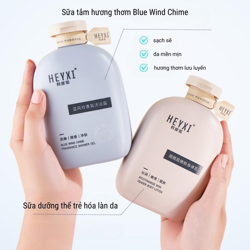 Sữa Tắm Trắng Da Hương Nước Hoa Heyxi Giúp Sạch Sâu, Lưu Hương Dài Lâu Kem Dưỡng Ẩm Trẻ Hóa Làn Da Trắng Sáng Mịn Màng