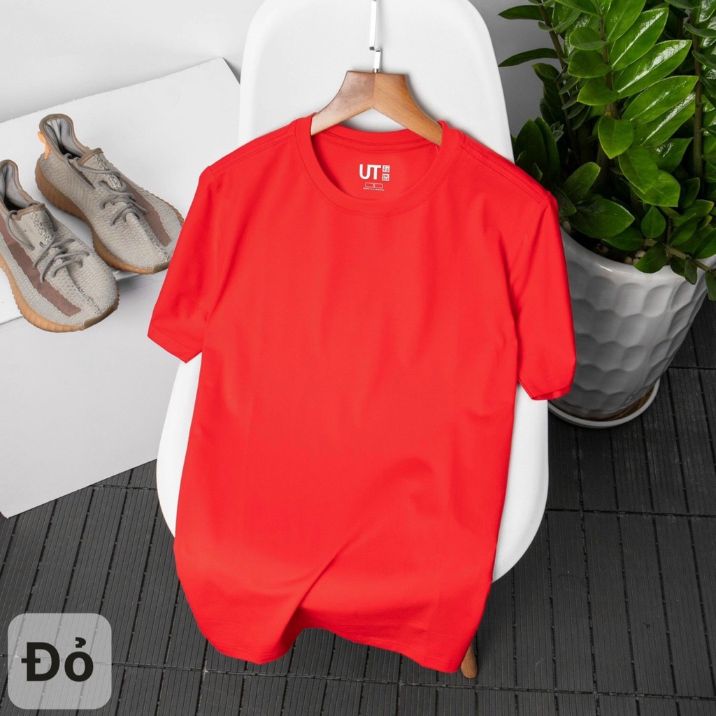 Áo thun cổ tròn uni trơn basic cotton 100%