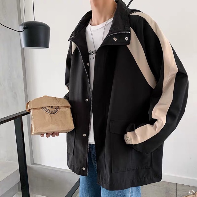 Áo khoác cardigan kaki túi hộp unisex Đen Kem nam nữ ulzzang Wind | BigBuy360 - bigbuy360.vn
