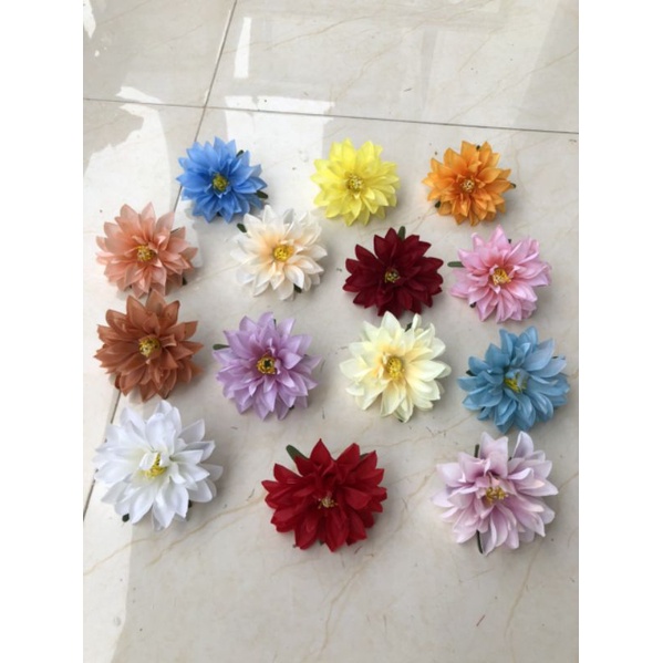Đầu Bông Thược Dược Size 8cm_Hoa Trang Trí