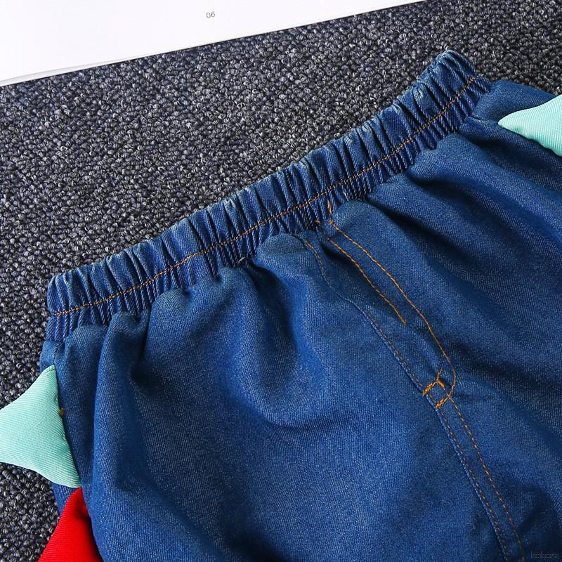 Quần short denim có đuôi khủng long cho bé trai từ 0-3 tuổi
