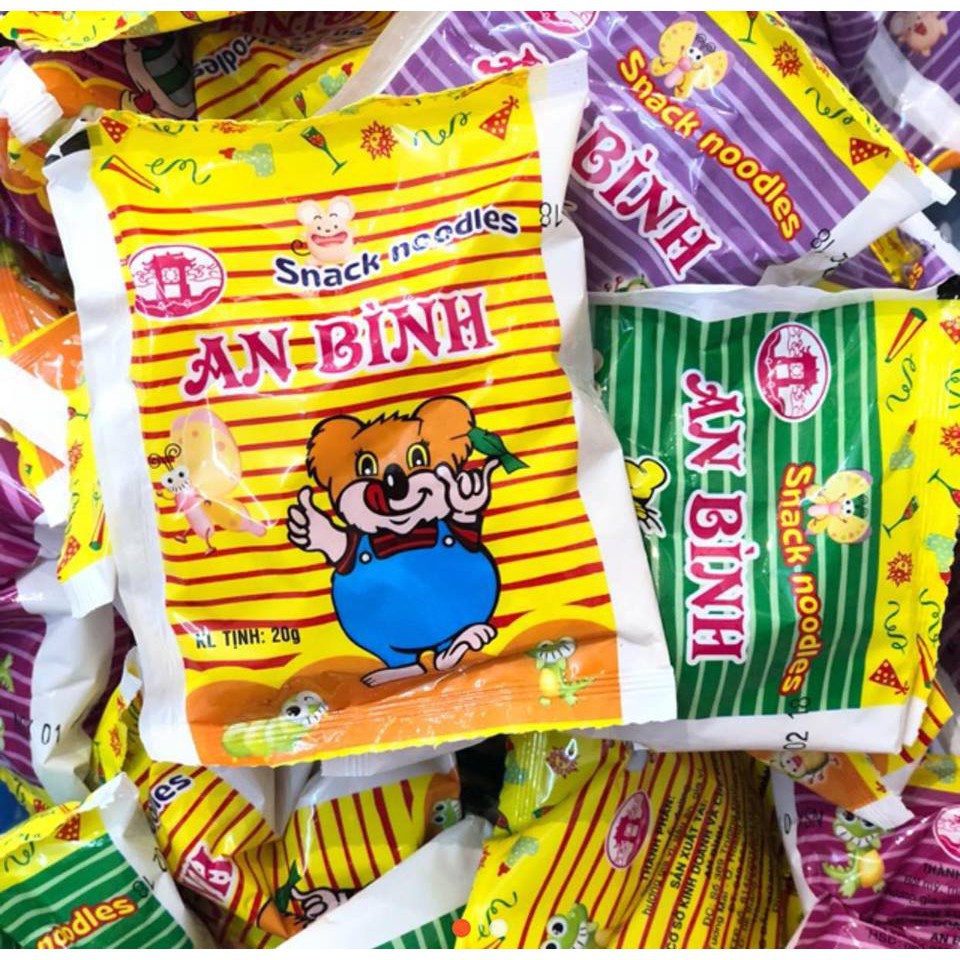 Mì tôm trẻ em ăn vặt tuổi thơ - Mì ăn vặt gói 20g siêu ngon - Ăn vặt NaNa